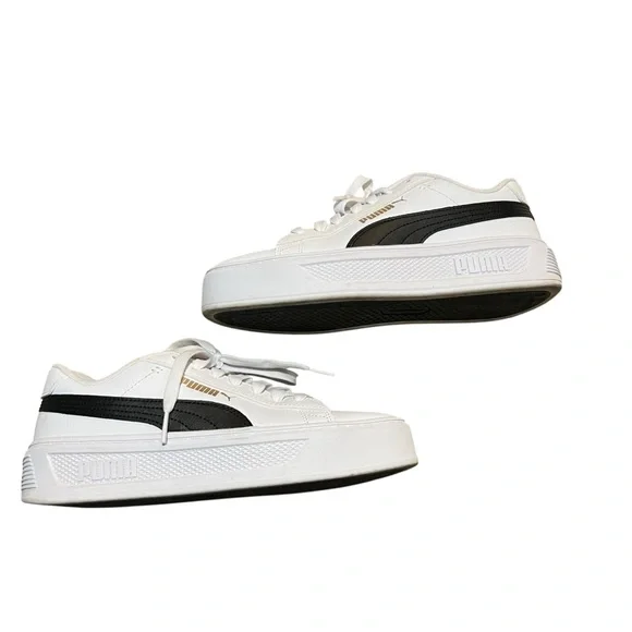 PUMA Smash V3 Platform Sneakers Sz 8.5 - Picture 3 of 8